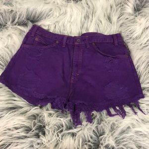 Purple vintage Levi shorts